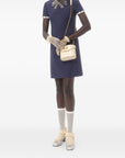 Valentino Short Embroidered Crepe Couture Dress