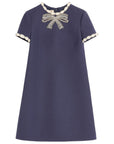 Valentino Short Embroidered Crepe Couture Dress