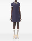 Valentino Short Embroidered Crepe Couture Dress