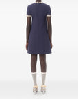 Valentino Short Embroidered Crepe Couture Dress