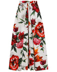 Dolce & Gabbana Flower-print pleated poplin skirt