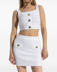 Balmain Tweed Crop Top