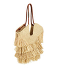 Zimmermann Goldentime medium raffia tote bag