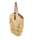 Zimmermann Goldentime medium raffia tote bag