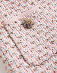 Valentino Short Dress in Embroidered Ribbon Tweed