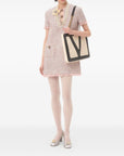 Valentino Short Dress in Embroidered Ribbon Tweed