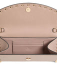 Valentino Garavani Rockstud Chain Wallet in Garnet Calfskin