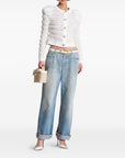 Balmain Long-sleeved tweed-effect knit cardigan