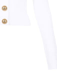 Balmain Button-Trim Cable-Knit Cardigan