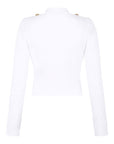 Balmain Button-Trim Cable-Knit Cardigan