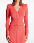 Balmain Long-sleeved twisted knit cardigan