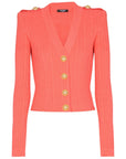Balmain Long-sleeved twisted knit cardigan