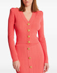 Balmain Long-sleeved twisted knit cardigan