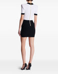 Balmain Two-tone twisted knit bodycon dress