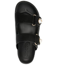 Jimmy Choo Fayence Sandal Low leather sandals with pearls