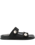 Jimmy Choo Fayence Sandal Low leather sandals with pearls