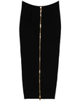 Balmain Cable-knit button-front midi fitted skirt