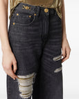 Versace Metal Mesh Regular-Fit Jeans