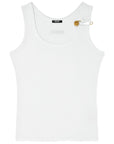 Versace Safety Pin Ribbed Tank Top