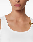 Versace Safety Pin Ribbed Tank Top