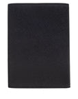 Emporio Armani Passport holder in saffiano leather with ASV eagle plaque