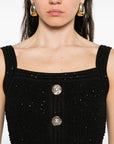 Balmain Black Sleeveless Tops