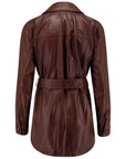 Brunello Cucinelli Belted leather jacket
