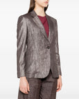 Brunello Cucinelli Metallic single-breasted blazer