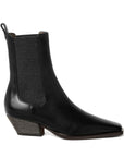 Brunello Cucinelli Classic Leather Chelsea Boot with Precious Block Heels