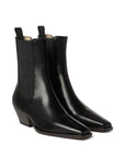 Brunello Cucinelli Classic Leather Chelsea Boot with Precious Block Heels