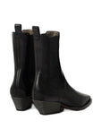 Brunello Cucinelli Classic Leather Chelsea Boot with Precious Block Heels