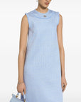 Dolce & Gabbana Sleeveless raschel tweed dress with DG logo