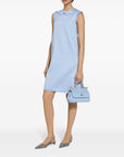 Dolce & Gabbana Sleeveless raschel tweed dress with DG logo