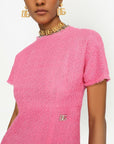 Dolce & Gabbana Rachel tweed calf-length dress with DG logo
