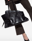 The Attico crocodile-effect tote bag