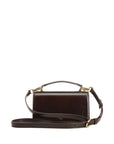 Golden Goose Small Venezia Bag in dark brown leather with gold buckle