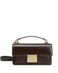 Golden Goose Small Venezia Bag in dark brown leather with gold buckle