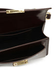 Golden Goose Small Venezia Bag in dark brown leather with gold buckle