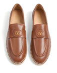 Valentino Garavani Vlogo Signature Calfskin Moccasin