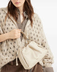 Brunello Cucinelli Mellow small bucket bag in soft leather with monili