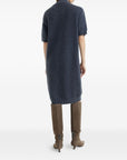 Brunello Cucinelli Mohair, virgin wool and cashmere knit dress with dazzling croc motif