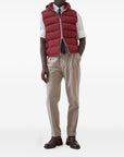 Brunello Cucinelli Bonded taffeta down vest with heat-bonded seams and detachable hood