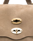 Zanellato Baby Postina messenger bag in nubuck leather brown brandy