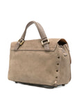 Zanellato Baby Postina messenger bag in nubuck leather brown brandy