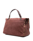 Zanellato Postina Jones Medium handbag in vinaccio suede leather