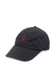 Brunello Cucinelli Water-repellent microfiber baseball cap with embroidered logo