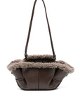 Hereu Leather shearling tote bag