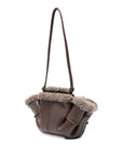 Hereu Leather shearling tote bag