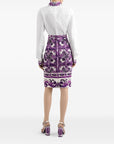 Dolce & Gabbana Cotton shirt with maiolica print