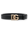 Dolce & Gabbana DG-logo embellished leather belt